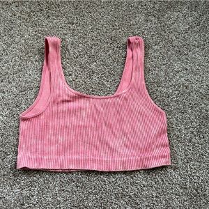 Soft ribbed crop top tank top